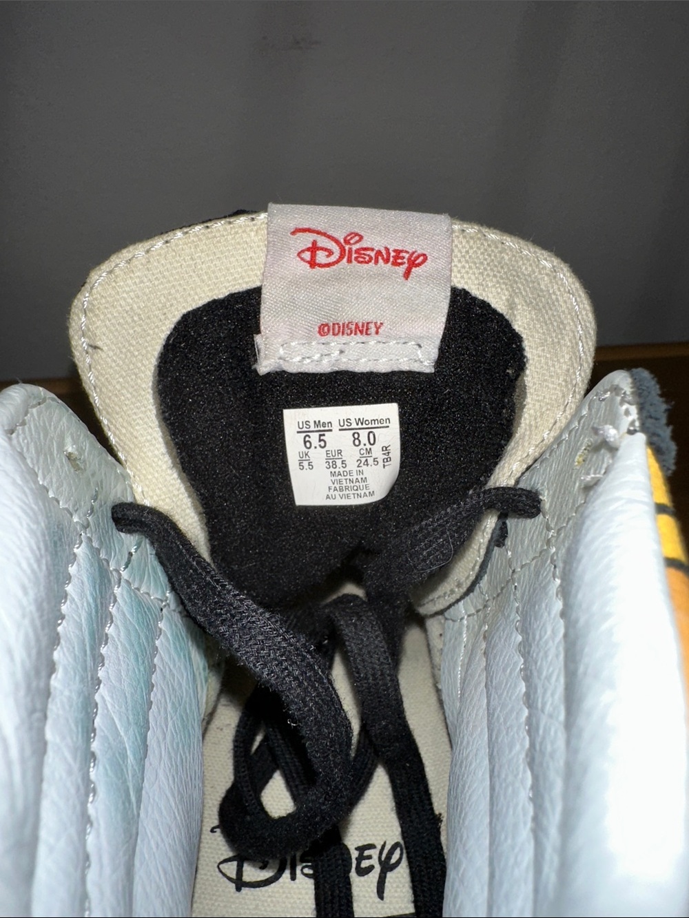 2015 Vans Disney Sk8-Hi sneakers featuring Mickey, Goofy, Pluto, and Donald - Picture 6 of 11